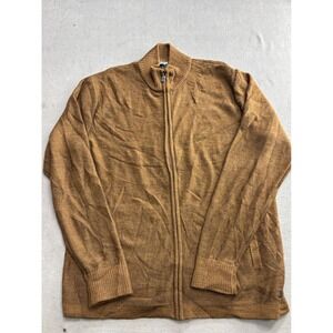 Smartwool Men's Merino Wool Full Zip Cardigan Sweater Brown XL